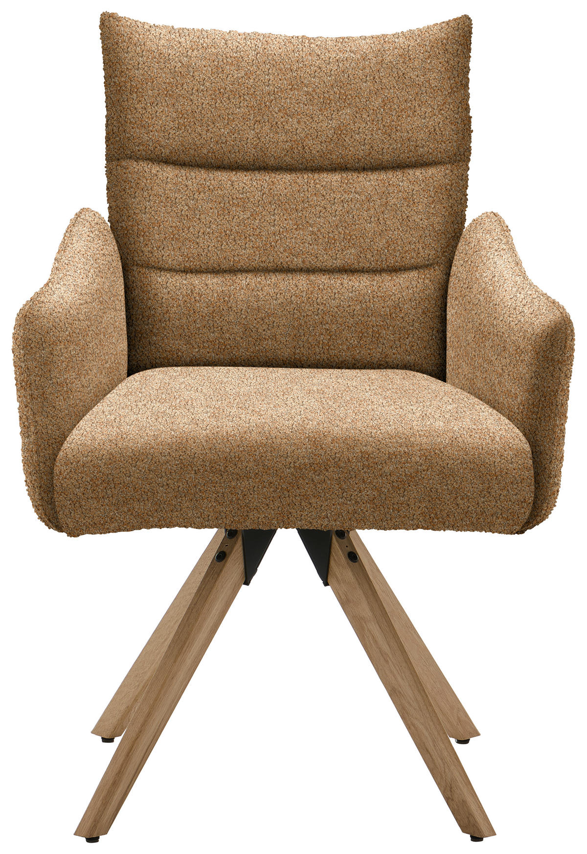 ARMLEHNSTUHL Jacquard  - Cognac/Eichefarben, Design, Holz/Textil (62/86/68cm) - Welnova