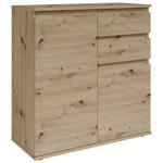 KOMMODE Brest  in 80/84/35 cm  - Eiche Artisan/Grau, Design, Holzwerkstoff/Kunststoff (80/84/35cm) - Carryhome