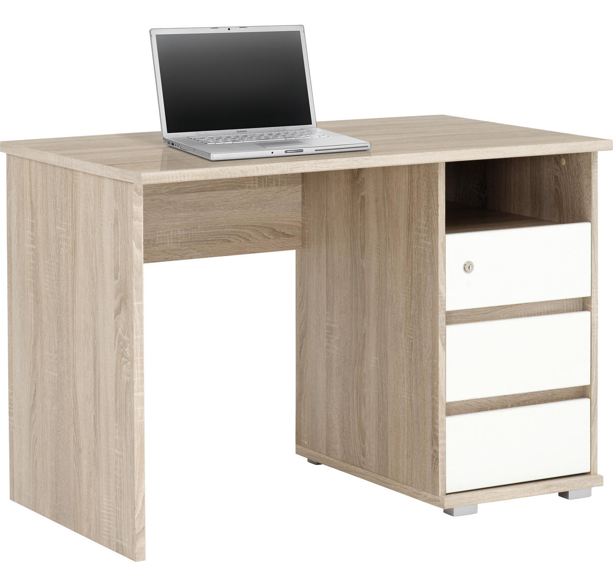 RADNI STO  bela, sonoma hrast   - sonoma hrast/bela, Konvencionalno, pločasti materijal (110/65/75cm) - Xora