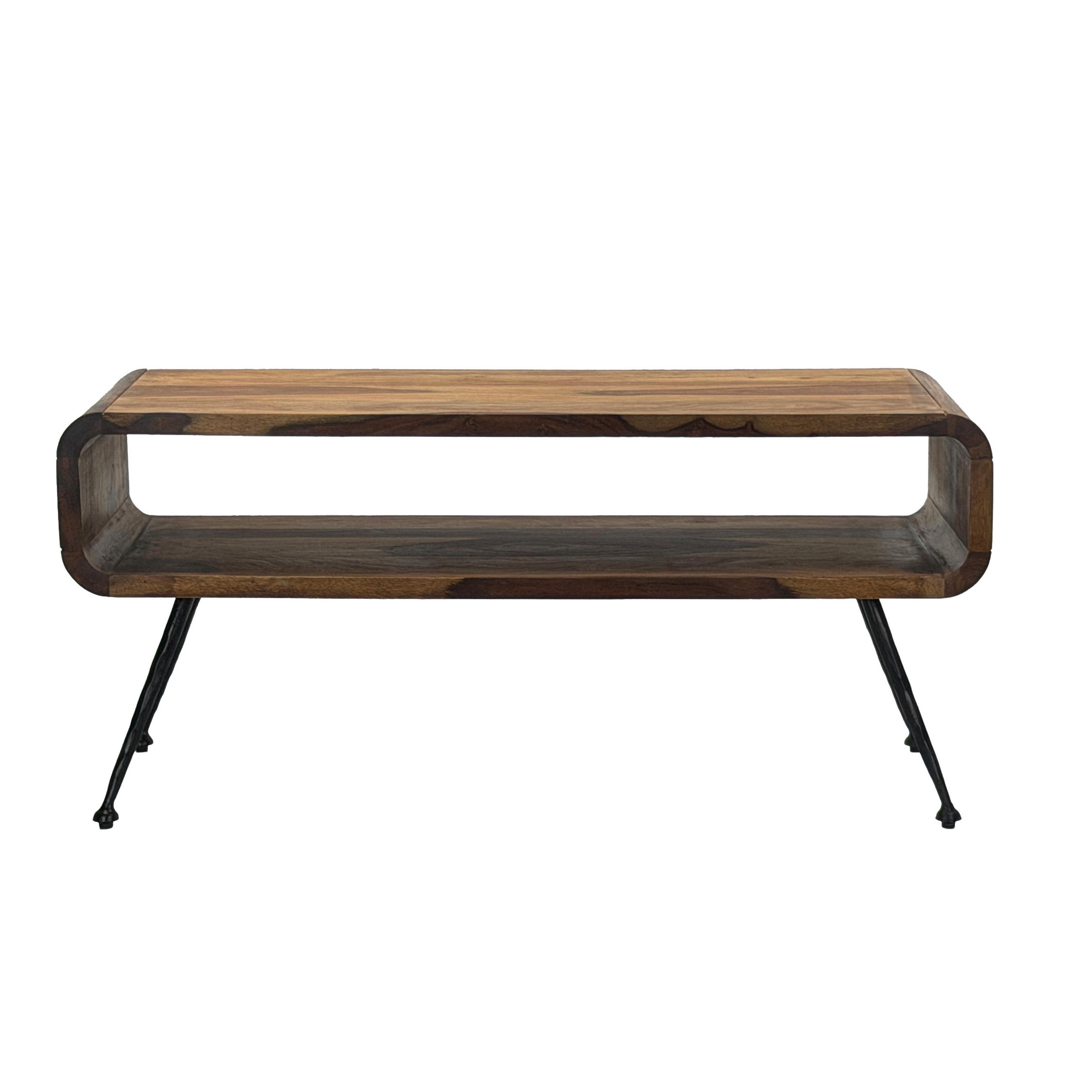 Măsuță De Cafea din lemn, 100/40/45 cm - maro/negru, Design, lemn/metal (100/40/45cm) - MID.YOU