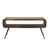 Măsuță De Cafea din lemn, 100/40/45 cm - maro/negru, Design, lemn/metal (100/40/45cm) - MID.YOU