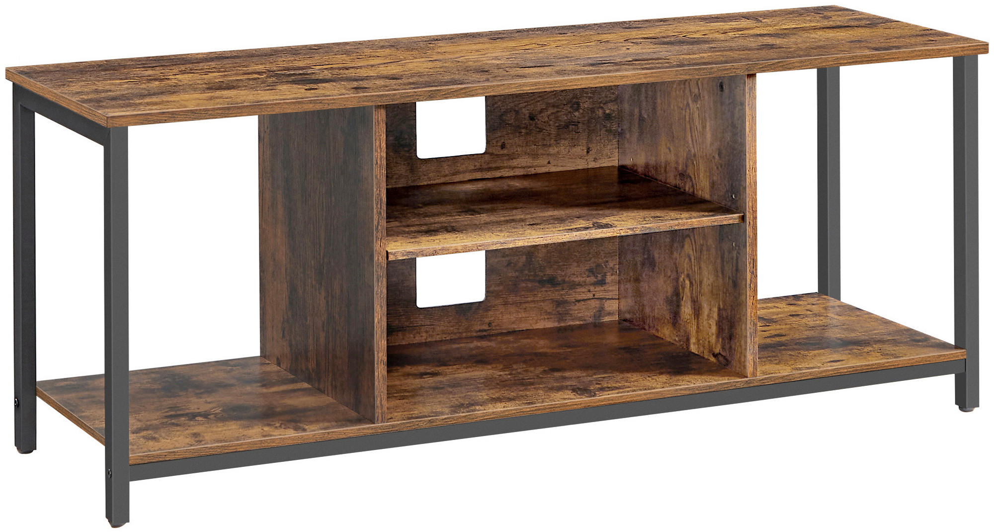 TV-ELEMENT - Dunkelbraun/Schwarz, MODERN, Holzwerkstoff/Metall (120/50/40cm) - MID.YOU