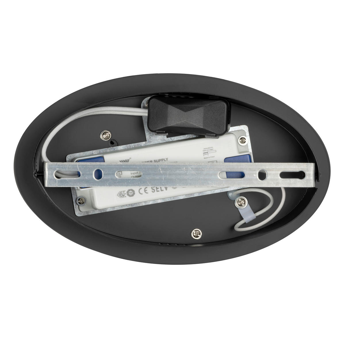 LED SVJETILJKA STROPNA Matar  - crna, Design, metal/plastika (88cm) - Novel