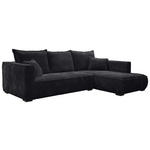 ECKSOFA Schwarz Cord  - Schwarz, MODERN, Holz/Textil (322/208cm) - Carryhome