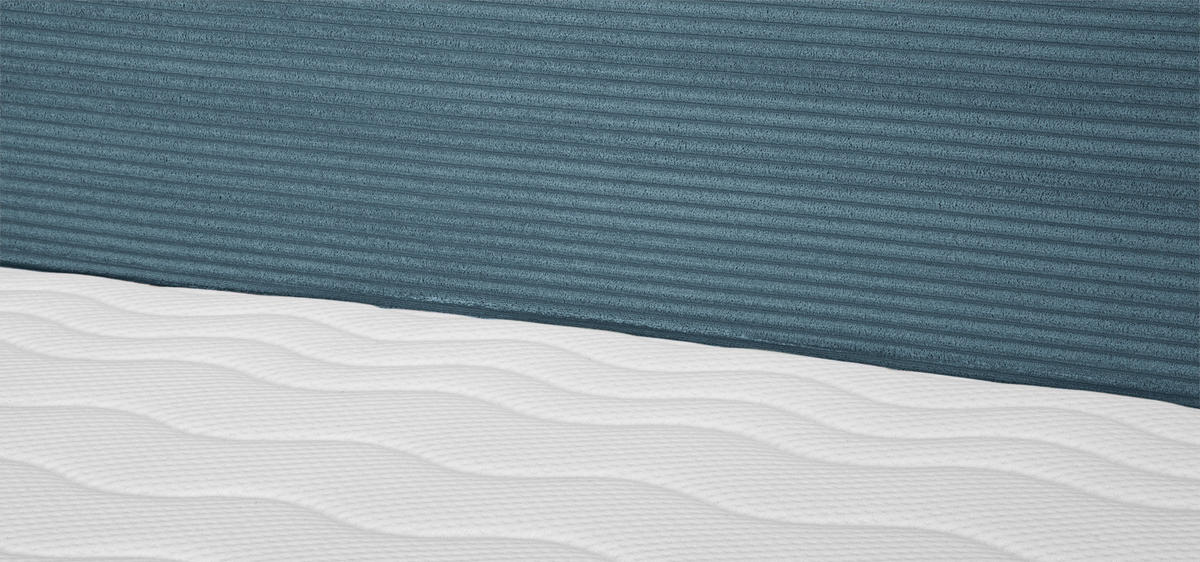 BOXSPRINGBETT 160/200 cm  in Blau  - Blau/Schwarz, KONVENTIONELL, Holz/Textil (160/200cm) - Boxxx