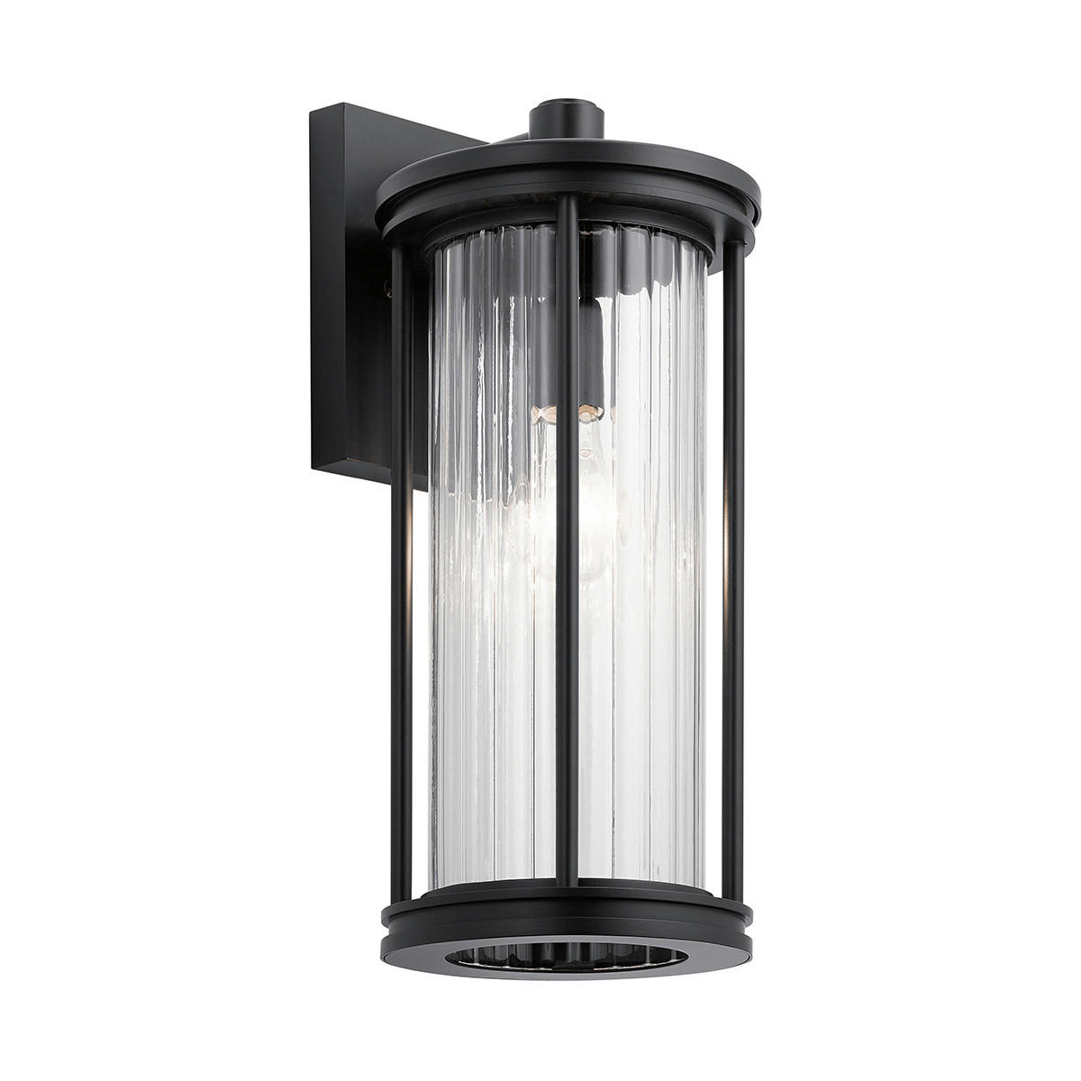 AUSSENWANDLEUCHTE - Schwarz, Konventionell, Glas/Metall (17.9/40.6/20.3cm) - Elstead Lighting