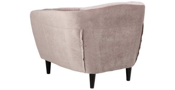 CHESTERFIELD-SESSEL Samt Rosa    - Schwarz/Rosa, Trend, Holz/Textil (97/79/84cm) - Ambia Home