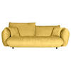 BIG SOFFA i plysch gul  - svart/gul, Klassisk, textil/plast (240/78/107cm) - MID.YOU