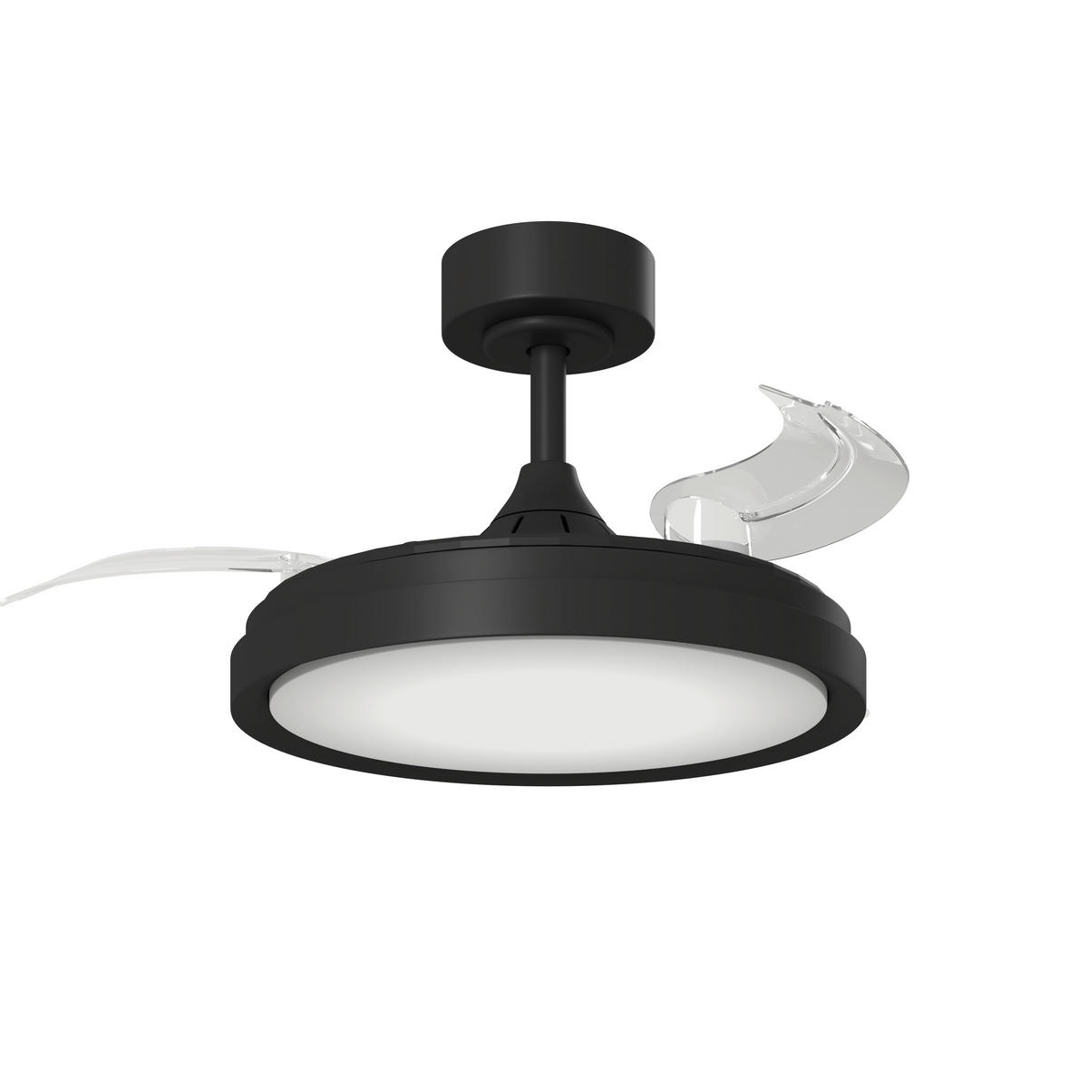 DECKENVENTILATOR - Transparent/Schwarz, Basics, Kunststoff/Metall (91/32,1cm) - Mican