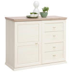 KOMMODE  in 107,9/89,5/43 cm  - Weiß/Grau, LIFESTYLE, Holzwerkstoff/Metall (107,9/89,5/43cm) - Hom`in