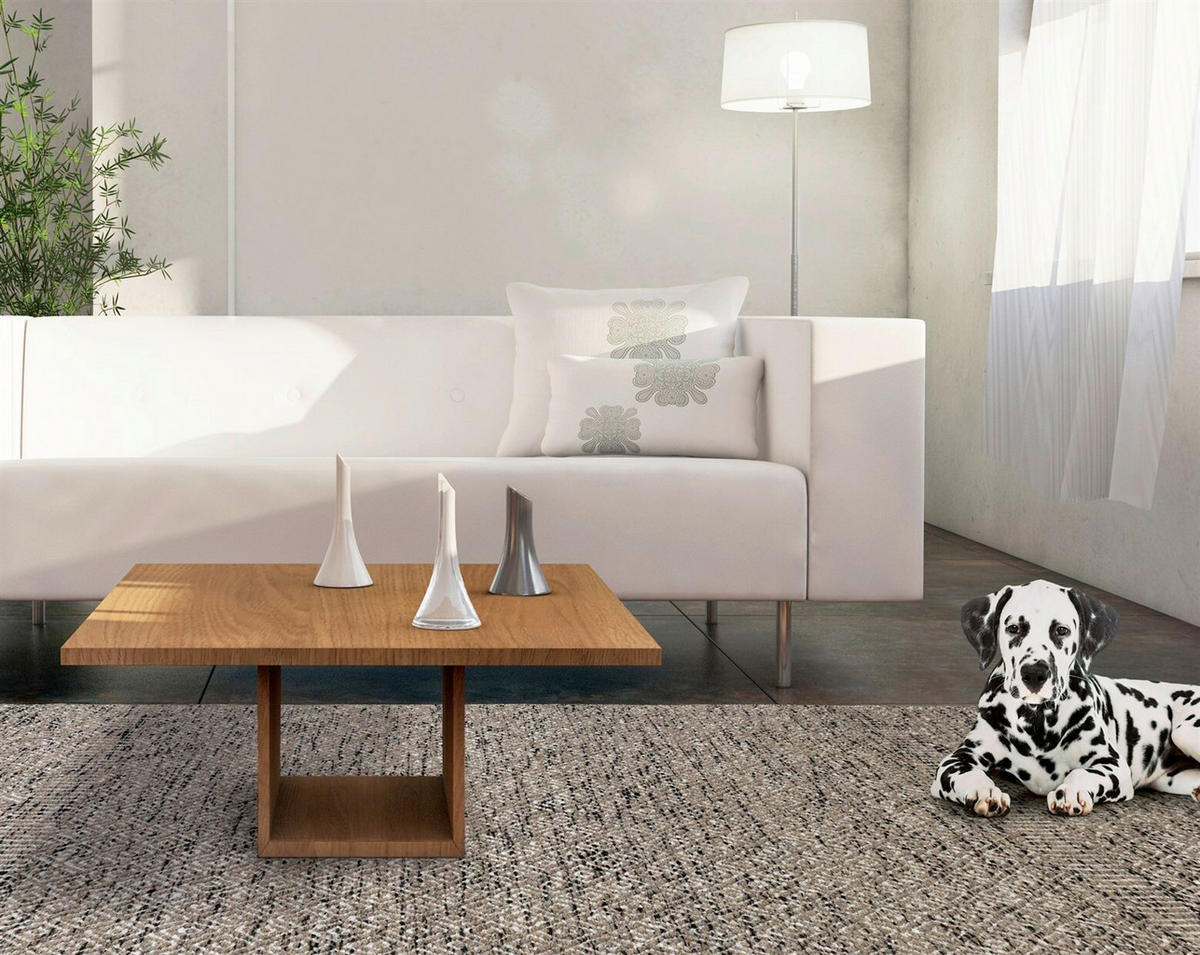 HANDWEBTEPPICH Wohnzimmer 90/160 cm Grau rechteckig  - Grau, Basics, Textil (90/160cm) - Kayoom