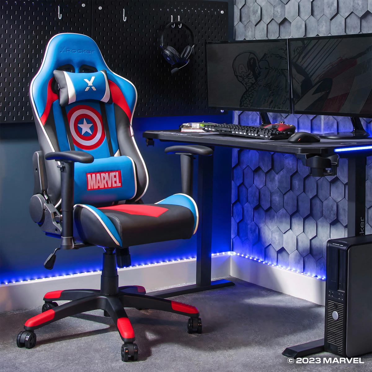X ROCKER Gamingstuhl im Captain America Design