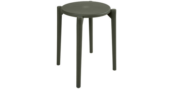 HOCKER in Kunststoff Grau - Grau, Trend, Kunststoff (30/46/30cm) - Ambia Home