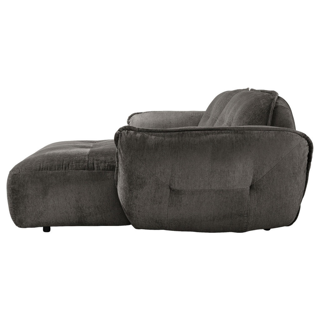 Thumbnail - Trendmanufaktur Ecksofa BE Fluffy, Anthrazit, Textil, 3-Sitzer, Ottomane rechts, nicht einzeln stellbar, L-Form, 269x184...