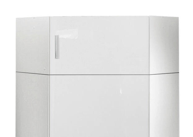 AUFSATZSCHRANK 80/40/80 cm  - Chromfarben/Weiß, Design, Holzwerkstoff/Kunststoff (80/40/80cm) - Xora