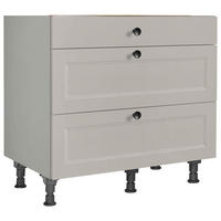 KOCHFELDUMBAUSCHRANK 90/87/56 cm  in Grau  - Schwarz/Grau, MODERN, Holzwerkstoff/Metall (90/87/56cm) - Nobilia