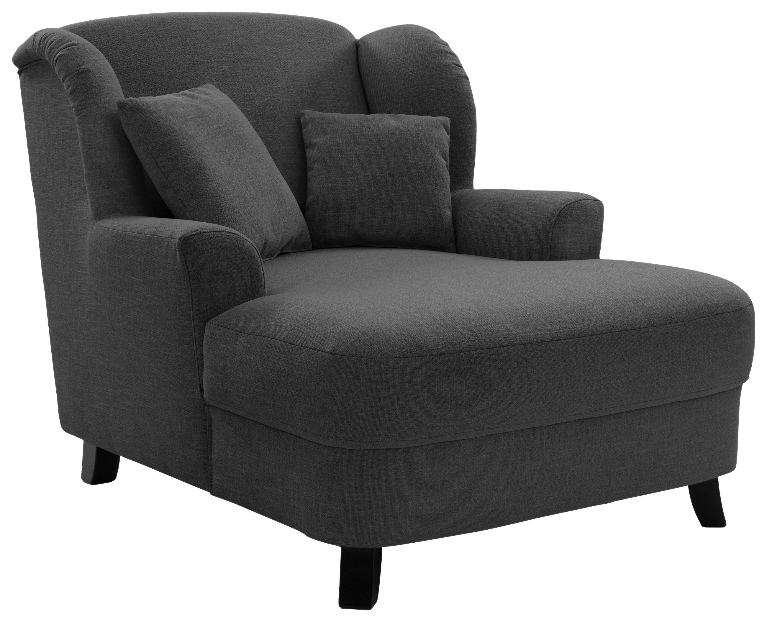 Sit & More XXL KŘESLO, textil, kompozitní dřevo, tmavě šedá