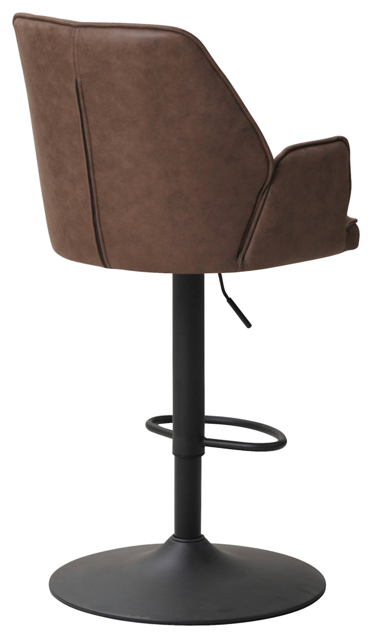 BARHOCKER Mikrofaser Taupe  - Taupe/Schwarz, KONVENTIONELL, Textil/Metall (42/114/52cm) - MID.YOU