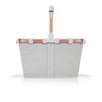 Einkaufskorb Größe XS Carrybag XS frame twist sky rose 5 L  - Roségold/Hellgrau, Basics, Textil (33,5/18/19,5cm) - Reisenthel