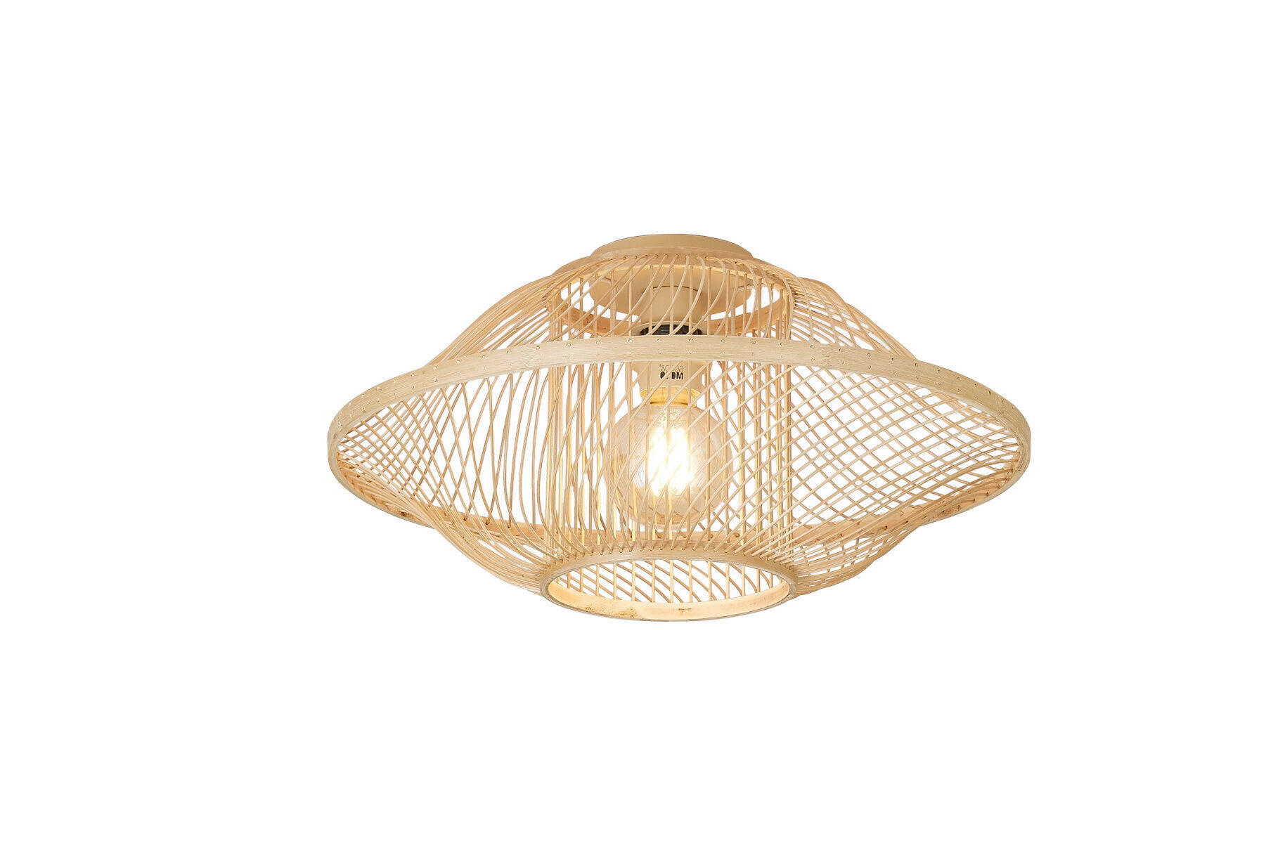 STROPNA SVETILKA Good & Mojo 50/25 cm   - naravne barve, Basics, les (50/25cm) - Good & Mojo