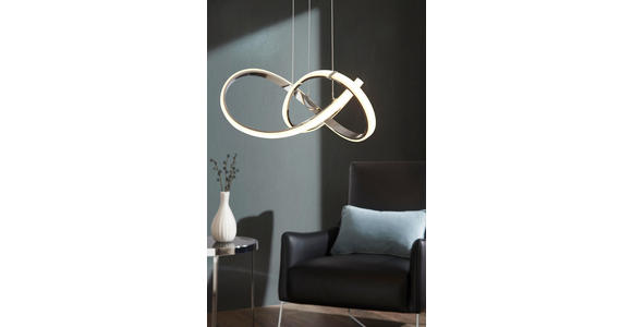LED-HÄNGELEUCHTE - Chromfarben, Design, Metall (55/150/55cm) - Ambiente