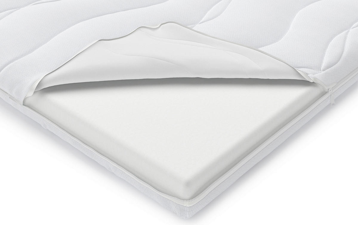 TOPPER 180/200 cm Höhe ca. 4 cm  - Weiß, MODERN, Textil (180/200cm) - Livetastic