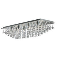 DECKENLEUCHTE Hanna 33/33/20 cm   - Chromfarben, Design, Glas/Metall (33/33/20cm) - Searchlight