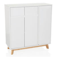 KOMODA, bílá, 80/85/34 cm - bílá, Moderní, dřevo/kompozitní dřevo (80/85/34cm) - MID.YOU