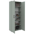 SCHUHSCHRANK 70/178,9/33,4 cm  - Schwarz/Grün, KONVENTIONELL, Holzwerkstoff/Kunststoff (70/178,9/33,4cm) - Xora