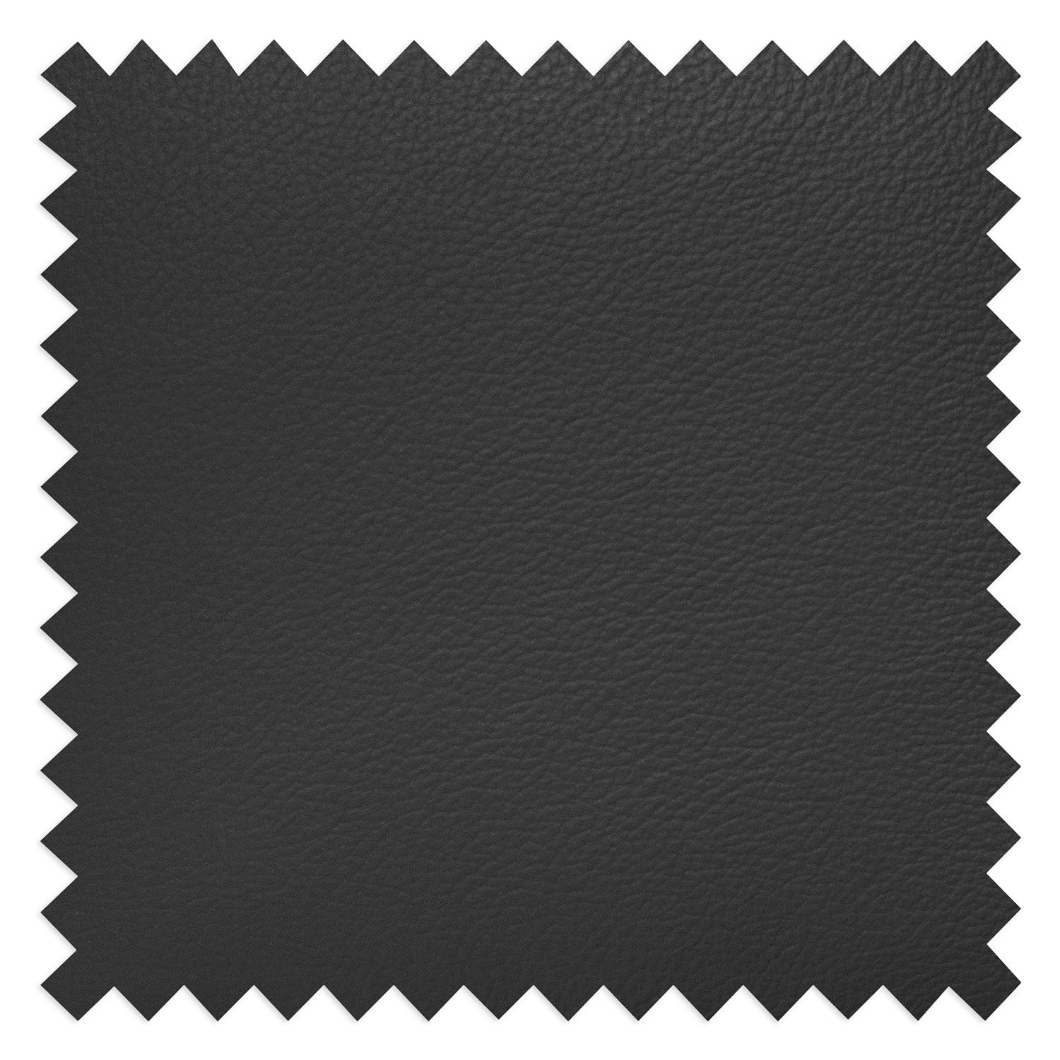 2-SITZER-SOFA Schwarz Echtleder  - Silberfarben/Schwarz, Design, Leder/Metall (164/90/88cm) - Livetastic