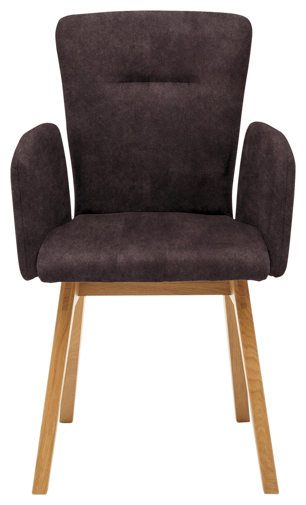 ARMLEHNSTUHL in Holz, Textil Dunkelbraun  - Dunkelbraun, KONVENTIONELL, Holz/Textil (57/91/66cm) - Dieter Knoll