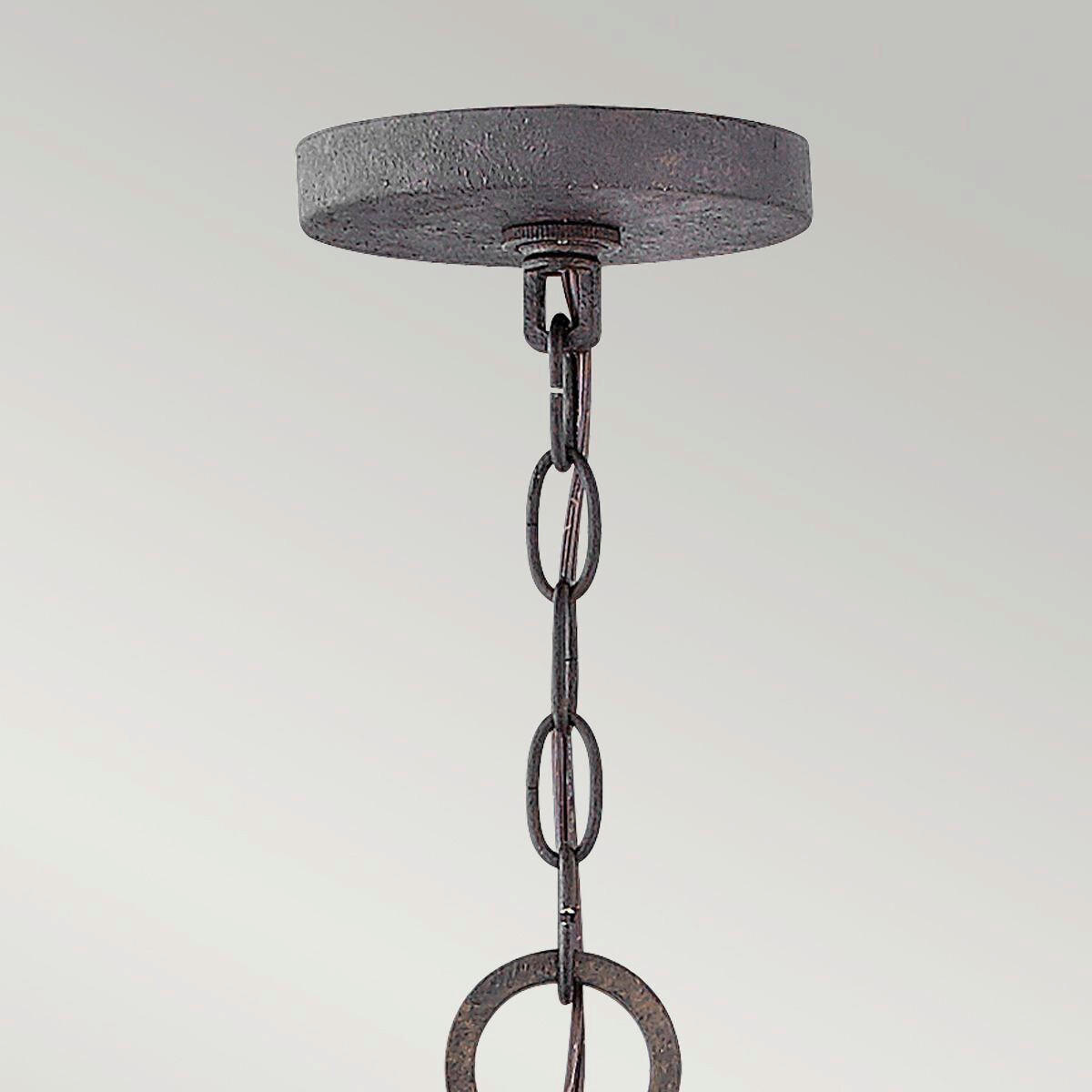 KRONLEUCHTER 76,2/81,5 cm    - Wildeiche/Schwarz, Konventionell, Glas/Metall (76,2/81,5cm) - Elstead Lighting