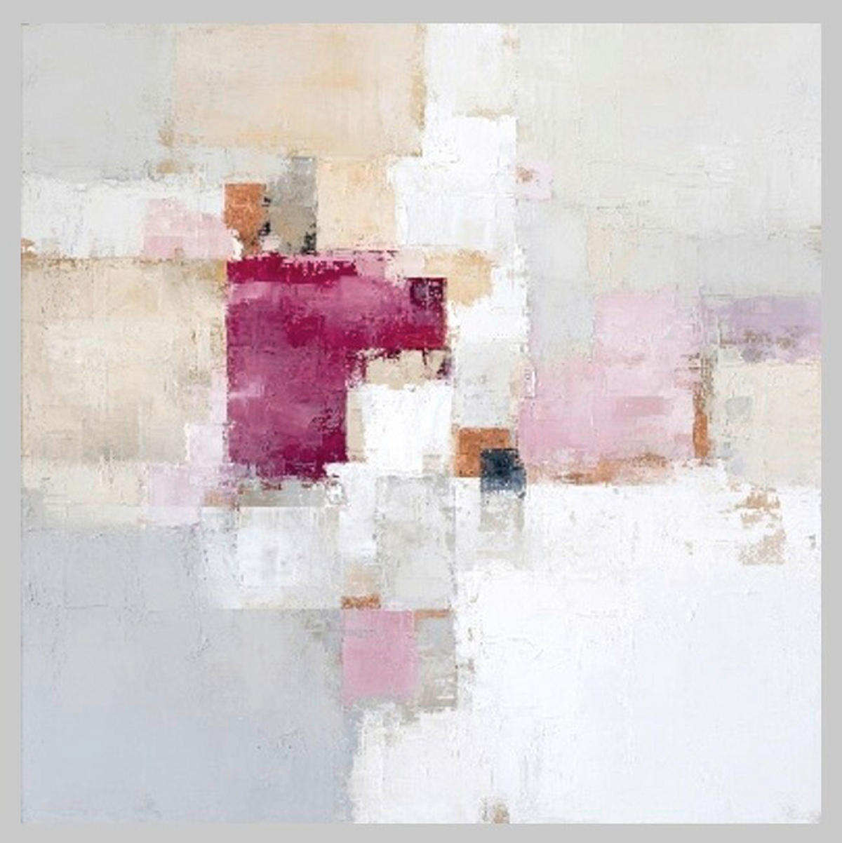 LEINWANDBILD Abstraktes 55/55 cm  - Multicolor, Basics, Holz/Papier (55/55cm) - Euroart