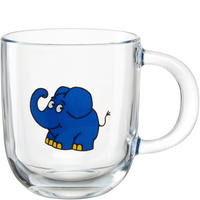 TASSE BAMBINI   400 ml  - Blau/Transparent, KONVENTIONELL, Glas (8,7/14/15cm) - Leonardo