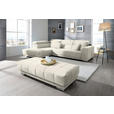 ECKSOFA in Mikrofaser Weiß  207/301 cm  - Chromfarben/Weiß, Design, Textil/Metall (207/301cm) - Xora