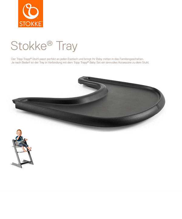 ESS- UND SPIELBRETT Tripp Trapp Tray  - Schwarz, Basics, Kunststoff (45/41/4cm) - Stokke