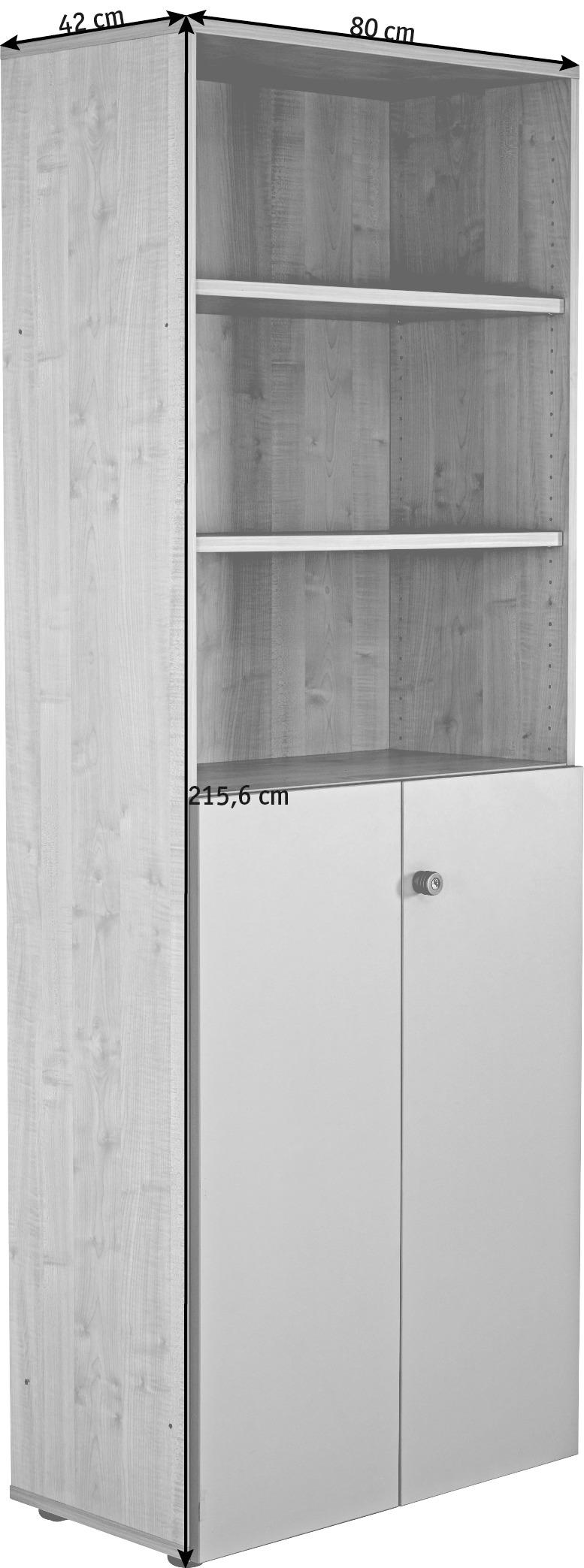 AKTENSCHRANK Ahornfarben  - Ahornfarben, KONVENTIONELL, Holzwerkstoff (80/215,6/42cm) - Venda