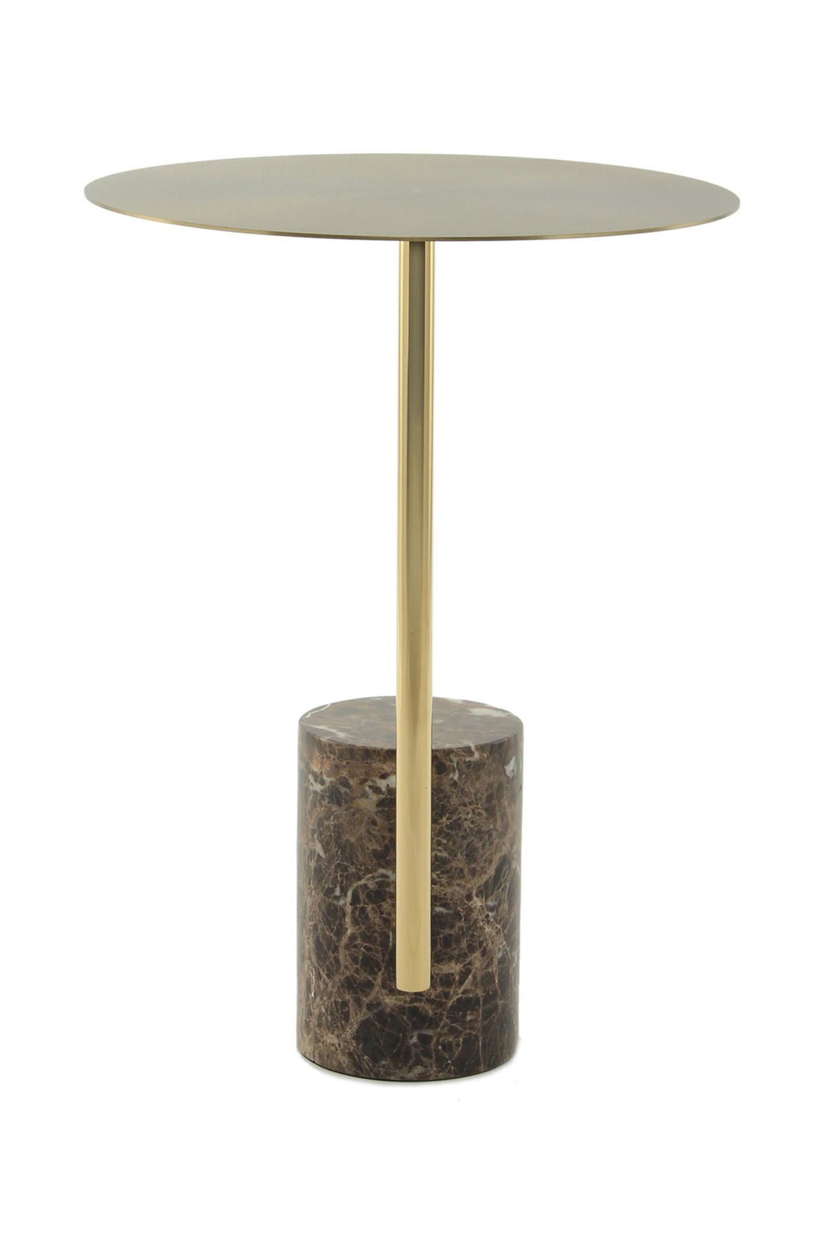 BEISTELLTISCH in Metall, Stein 40/40/54 cm  - Design, Stein/Metall (40/40/54cm) - Kayoom