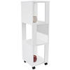 REGAL 34/111/34 cm bela  - bela, Moderno, umetna masa/leseni material (34/111/34cm) - Carryhome