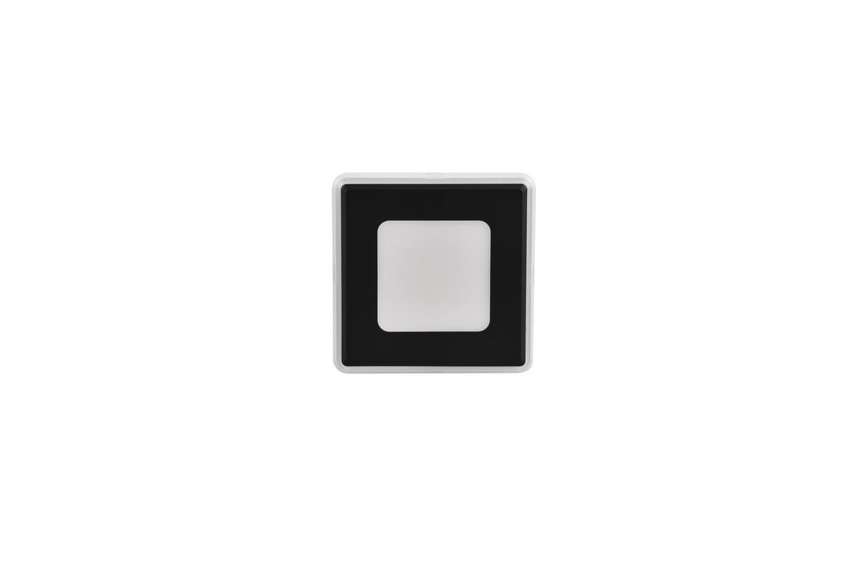 LED-EINBAUSPOT NIMBUS 8,5/8,5/3,9 cm   - Schwarz, Design, Kunststoff (8,5/8,5/3,9cm) - Trio Leuchten