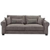 SCHLAFSOFA Cord Mokka  - Schwarz/Mokka, Basics, Kunststoff/Textil (250/95/125cm) - MID.YOU