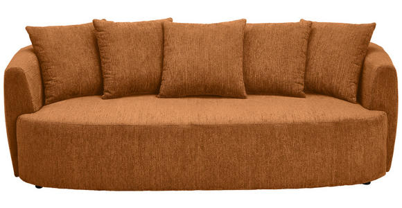 SCHLAFSOFA in Chenille Rostfarben  - Rostfarben/Schwarz, KONVENTIONELL, Kunststoff/Textil (238/74/107cm) - Carryhome