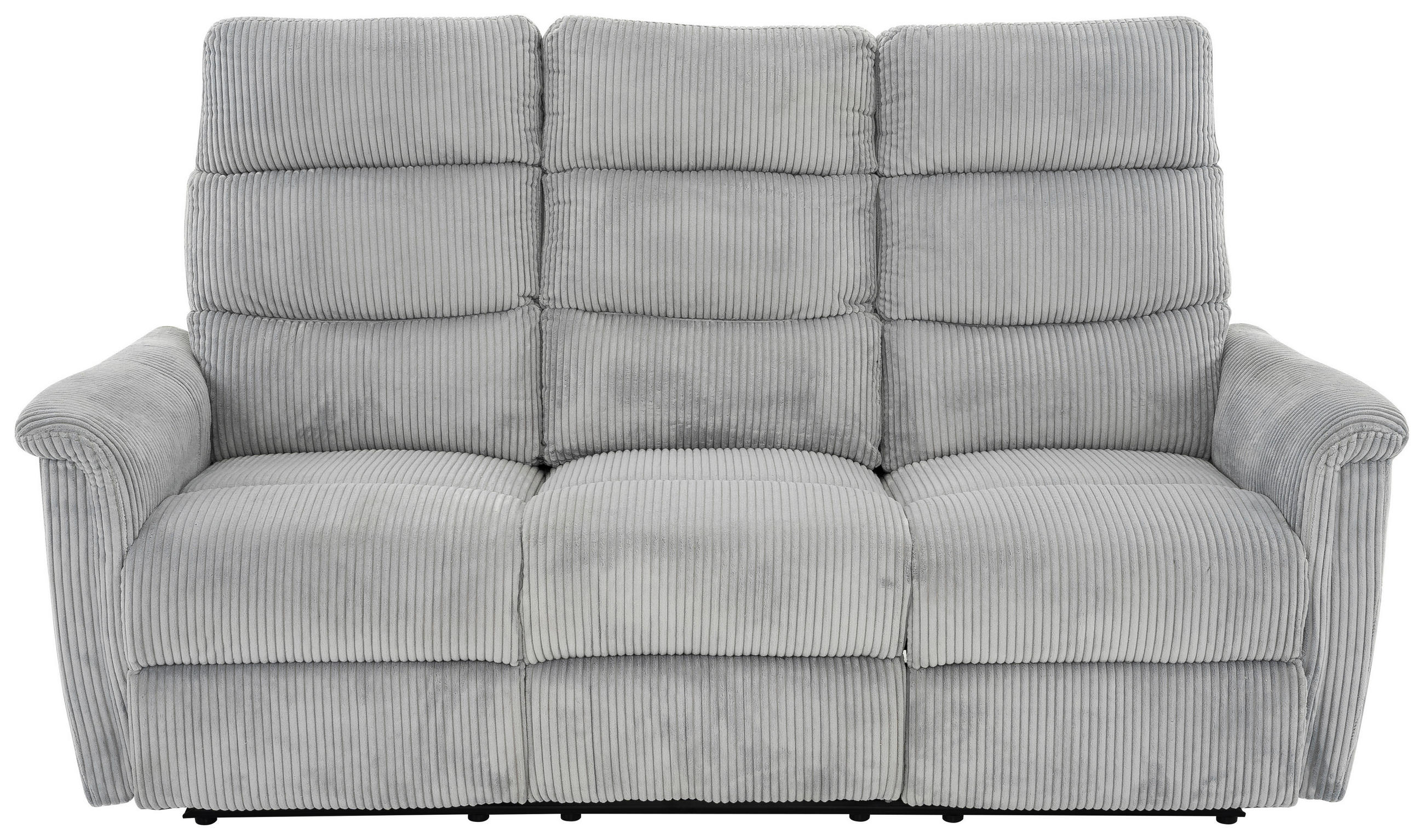 3-SITS SOFFA i manchester ljusgrå  - ljusgrå/svart, Design, metall/textil (184/108/89cm) - Livetastic
