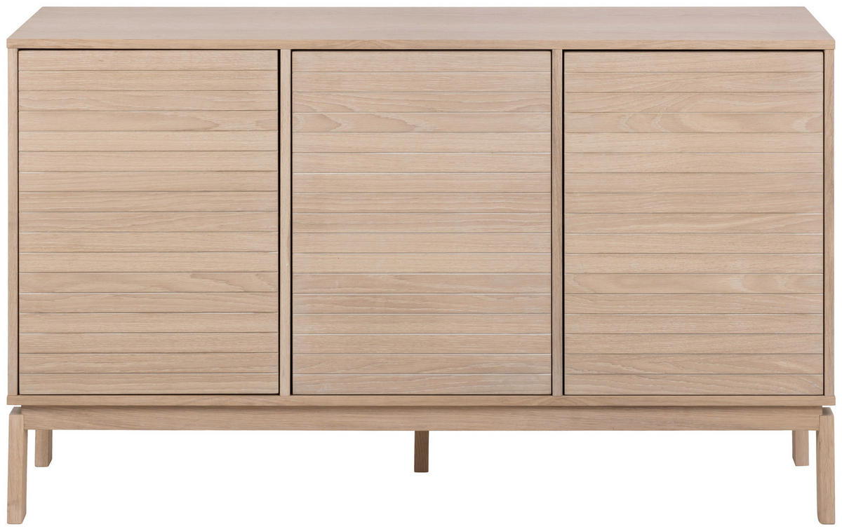 KOMMODE 135,4/80/40 cm  in Eichefarben  - Weiss/Eichefarben, Design, Holzwerkstoff (135,4/80/40cm) - Livetastic