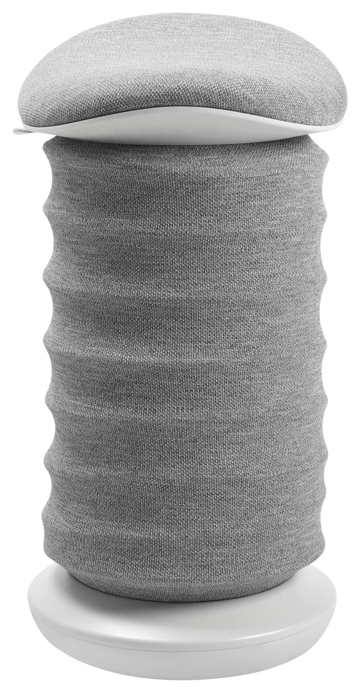 BÜROHOCKER Grau, Weiß  - Weiß/Grau, Design, Kunststoff/Textil (37,5/53-64/36cm) - Topstar