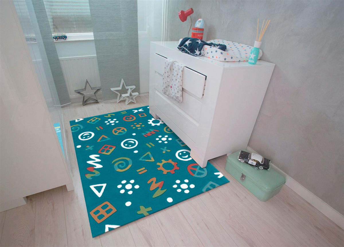 KINDERTEPPICH 110/160 cm  - Blau, Design, Textil (110/160cm) - Novel