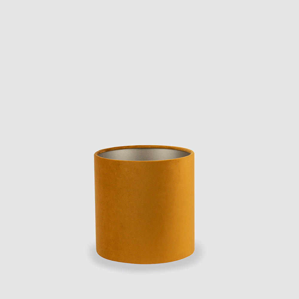 LEUCHTENSCHIRM Velour 20/18 cm   - Bernsteinfarben, Basics, Textil/Metall (20/18cm)