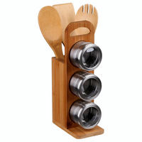 SET POSOD ZA ZAČIMBE     13,2/8,2/27 cm         - naravne barve, Basics, kovina/les (13,2/8,2/27cm)
