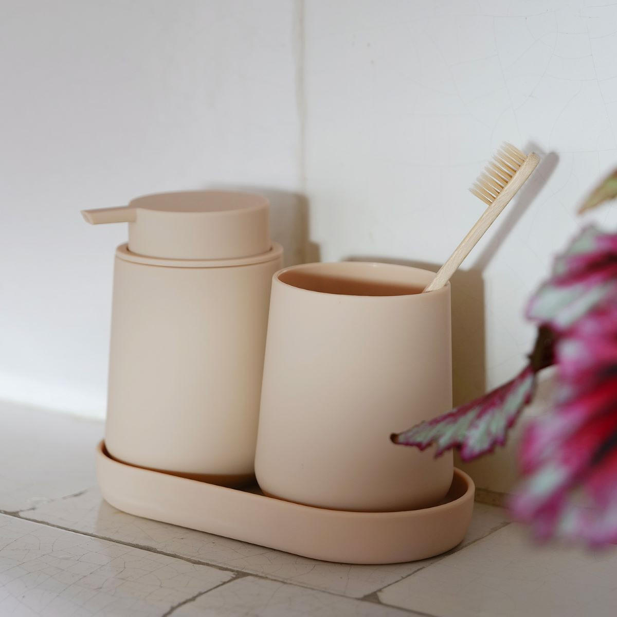 SEIFENSPENDER Kunststoff  - Sandfarben, Basics, Kunststoff (4,5/12,5/4,5cm)