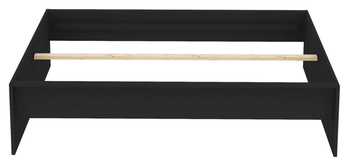 POSTEĽNÝ RÁM, 180/200 cm - antracitová, Konventionell, kompozitné drevo (180/200cm) - Hom`in